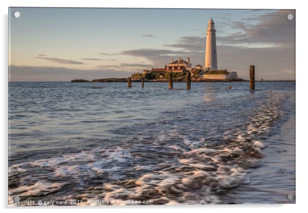 St Marys Lighthouse, Whitley Bay Acrylic by gary ward