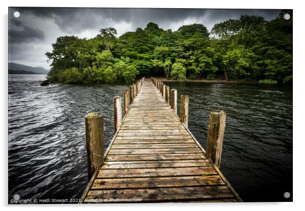 Coniston Water Jetty Acrylic by Heidi Stewart