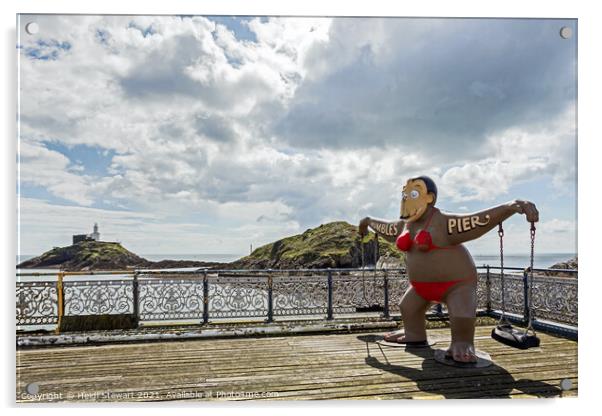 Nansi the Mumbles Pier Mascot Acrylic by Heidi Stewart