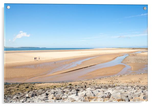 Burry Port Beach West Acrylic by Heidi Stewart