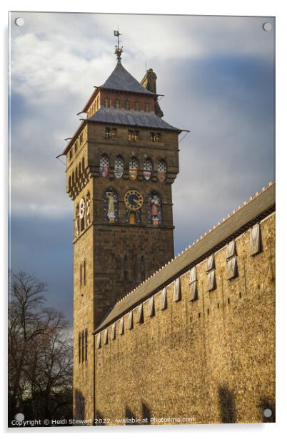 Cardiff Castle in South Wales Acrylic by Heidi Stewart