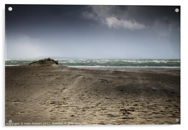 A Moody West Wittering Beach Acrylic by Heidi Stewart