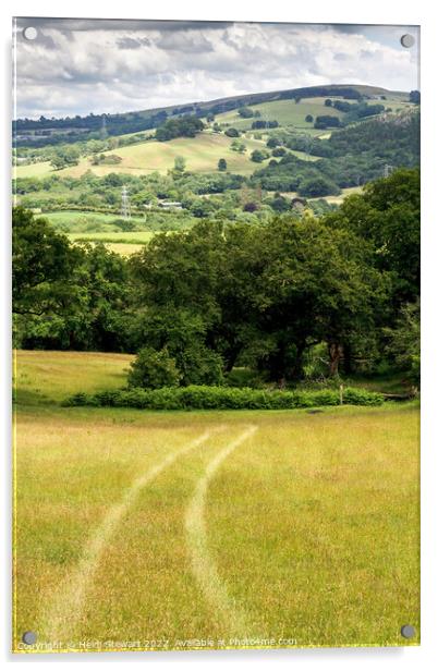 From Caerau Hillfort to Garth Hill in South Wales Acrylic by Heidi Stewart