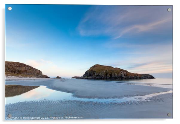 Kilvickeon Beach, Isle of Mull Acrylic by Heidi Stewart