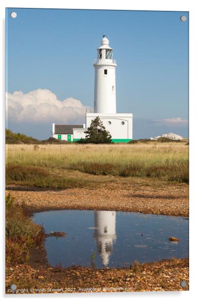 Hurst Point Lighthouse Acrylic by Heidi Stewart
