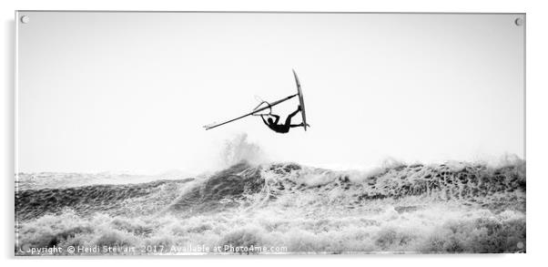 Windsurfer Tricks Acrylic by Heidi Stewart