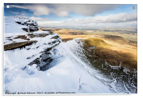 Brecon Beacon Winter Views Acrylic by Heidi Stewart