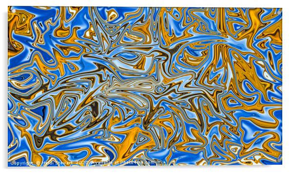 Blue and Yellow Acrylic by Heidi Stewart
