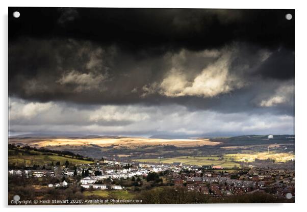 Cwmdare in the Welsh Valleys Acrylic by Heidi Stewart