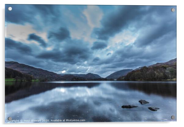 Grasmere Lake at Dusk Acrylic by Heidi Stewart