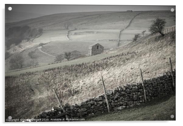 Keld Barn in the Yorkshire Dales Acrylic by Heidi Stewart