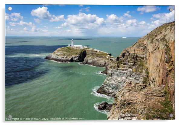 South Stack Lighthouse, Anglesey Acrylic by Heidi Stewart