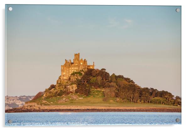 St Michael's Mount Sunrise Acrylic by Heidi Stewart