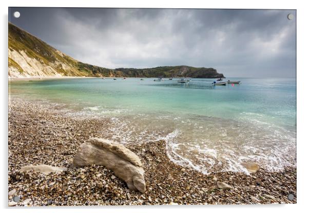 Lulworth Cove in Dorset Acrylic by Heidi Stewart