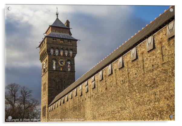 Cardiff Castle in South Wales Acrylic by Heidi Stewart