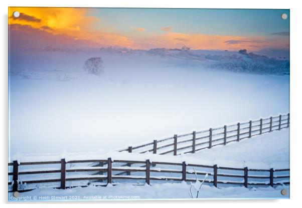 A Perfect Snowy Morning Acrylic by Heidi Stewart