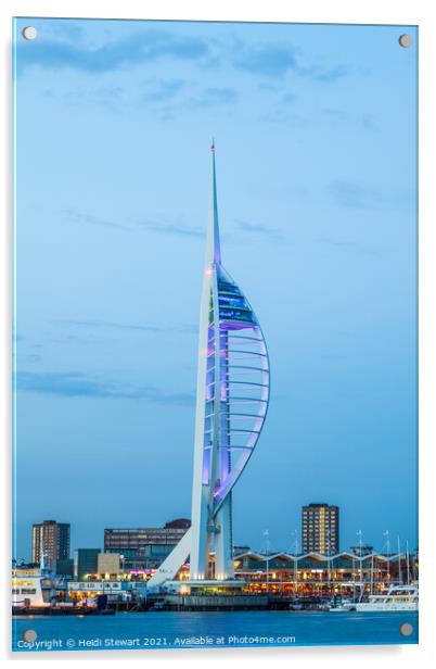 Spinnaker Tower Acrylic by Heidi Stewart