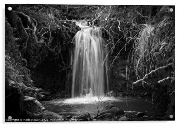 Small Falls at Tyn y Coed Woods Acrylic by Heidi Stewart