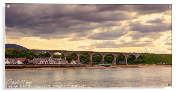 Cullen Viaduct, Aberdeenshire Acrylic by Richard Morgan