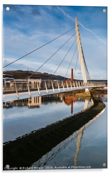Swansea Sail Bridge. Acrylic by Richard Morgan