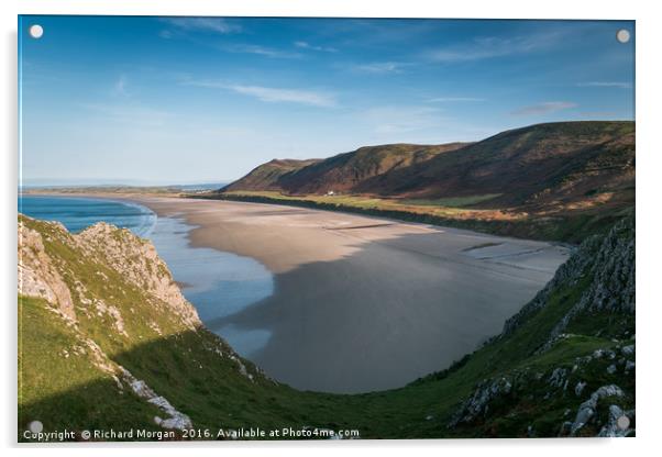 Rhossili Bay, Gower, South Wales. Acrylic by Richard Morgan