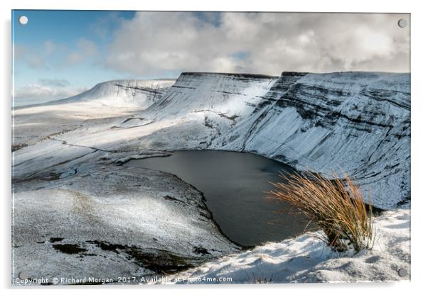 Llyn y Fan Fach, Brecon Beacons. Acrylic by Richard Morgan