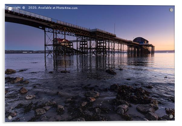 Mumbles Pier, Swansea. Acrylic by Richard Morgan