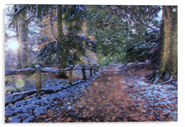 Apley Woods Painting Acrylic by simon alun hark