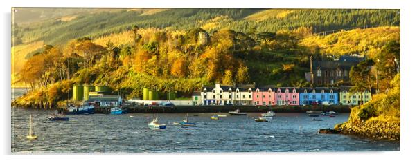 Portree Skye in Autumn Acrylic by Matt Johnston