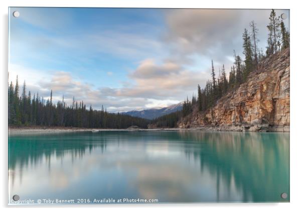 Turquoise Lake Canada Acrylic by Toby Bennett