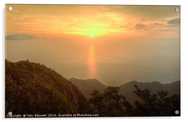 Malaysian Sunset Acrylic by Toby Bennett