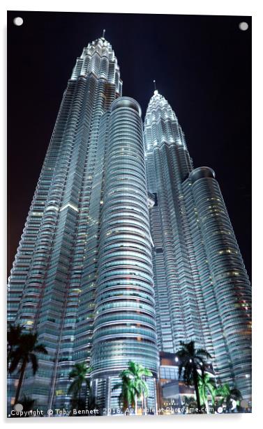 The Petronas Towers Acrylic by Toby Bennett