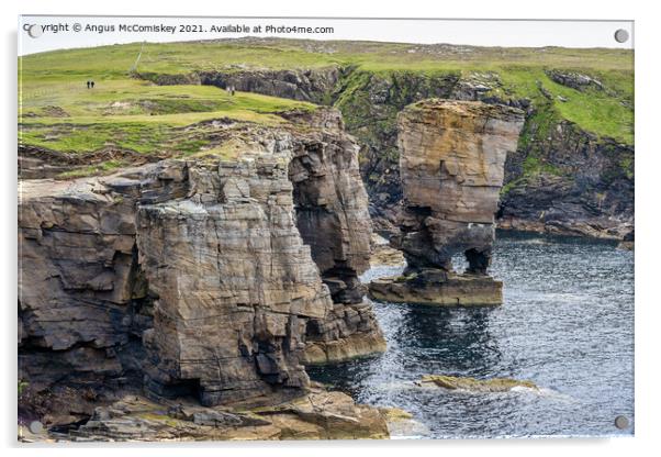 Yesnaby Castle sea stack, Mainland Orkney #2 Acrylic by Angus McComiskey