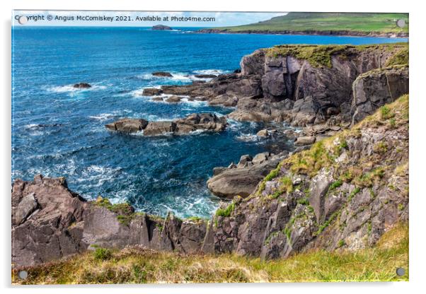 Coastline at Feohanagh on the Dingle Peninsula Acrylic by Angus McComiskey