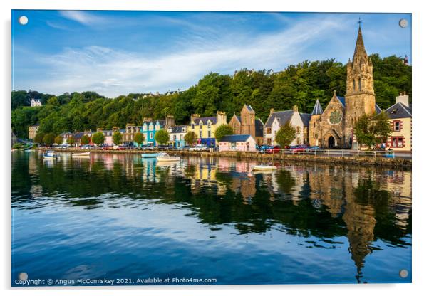 Main Street Tobermory at first light Acrylic by Angus McComiskey