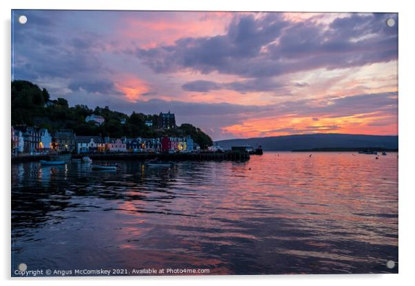 Daybreak at Tobermory harbour Acrylic by Angus McComiskey