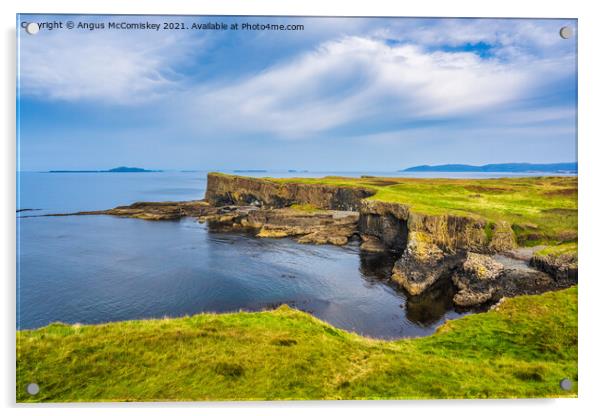 Sea cliffs, Isle of Staffa Acrylic by Angus McComiskey