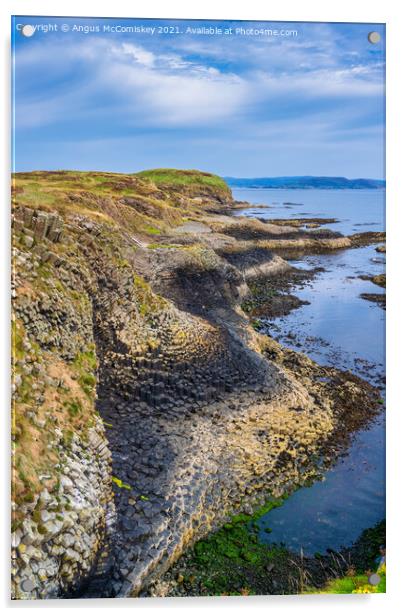 Basalt rock formation on east coast of Staffa Acrylic by Angus McComiskey