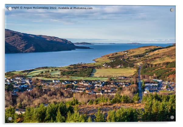 NC500 road heading north out of Ullapool Acrylic by Angus McComiskey