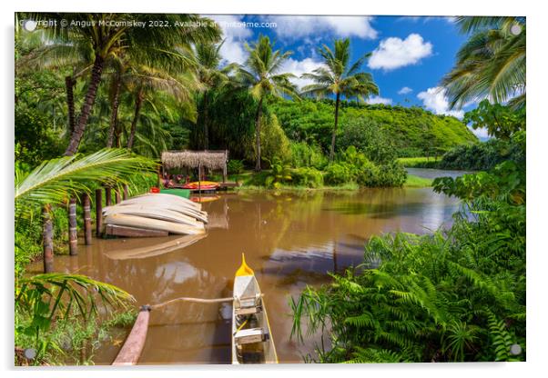 Komokila Historic Village on Kauai Island, Hawaii Acrylic by Angus McComiskey