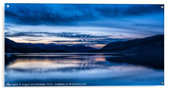 Dawn breaks across Loch Broom panorama Acrylic by Angus McComiskey