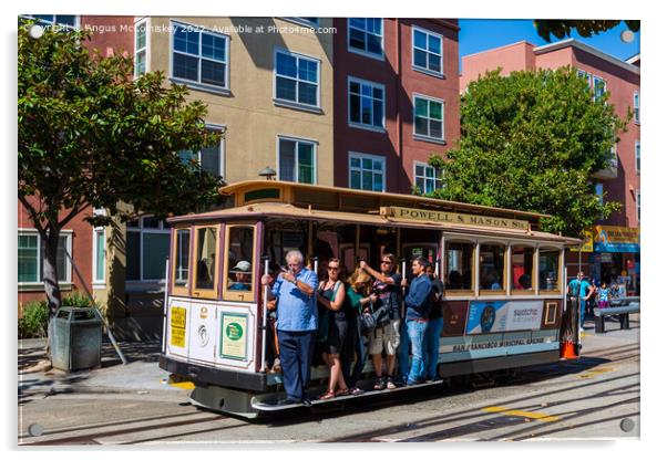 Powell & Mason cable car San Francisco Acrylic by Angus McComiskey