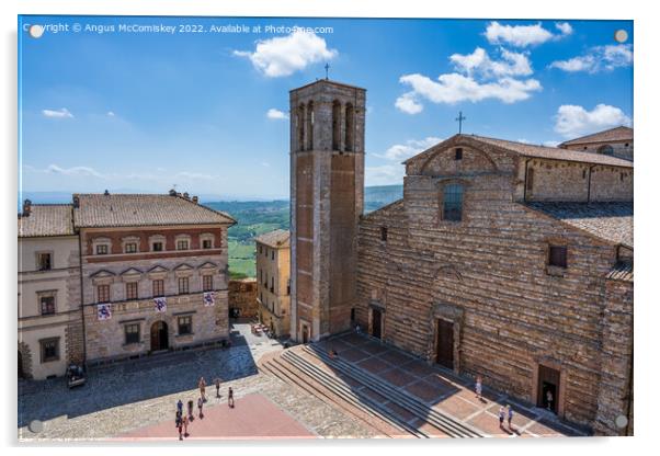 Montepulciano Cathedral, Tuscany, Italy Acrylic by Angus McComiskey
