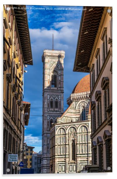 Campanile and Duomo at sunrise, Florence, Tuscany Acrylic by Angus McComiskey