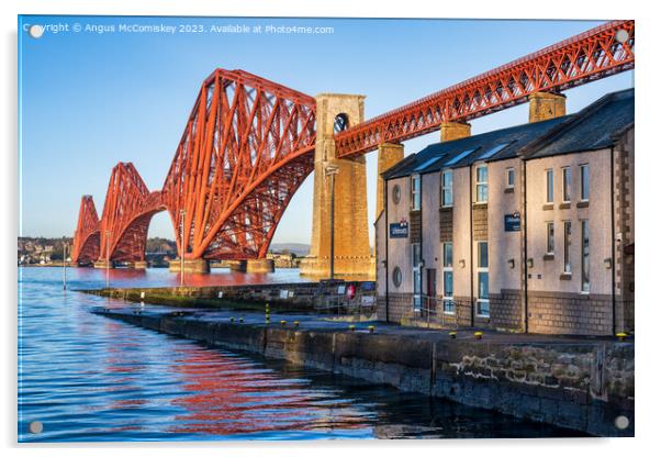 Queensferry Lifeboat Station and Forth Rail Bridge Acrylic by Angus McComiskey