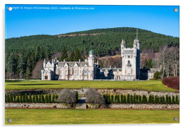 Balmoral Castle on Royal Deeside in Scotland Acrylic by Angus McComiskey