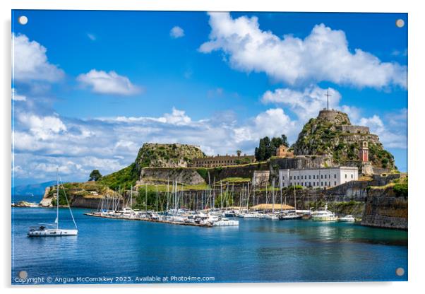 Old Fortress of Corfu, Greece Acrylic by Angus McComiskey