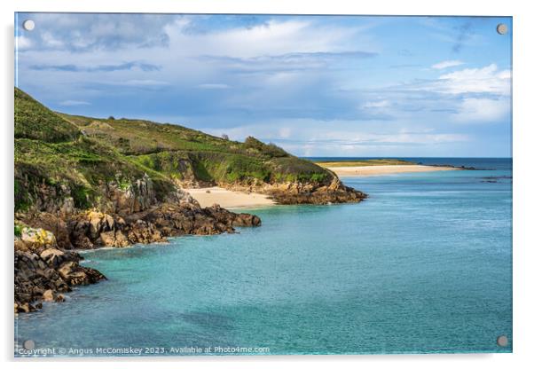 Herm Island east coast beaches, Channel Islands Acrylic by Angus McComiskey