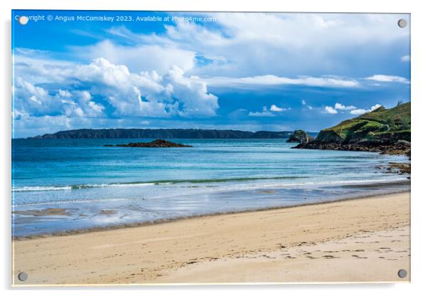 Shell Beach on Herm Island, Channel Islands Acrylic by Angus McComiskey
