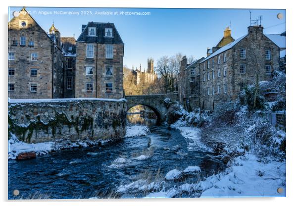 Water of Leith at Dean Village in Edinburgh Acrylic by Angus McComiskey